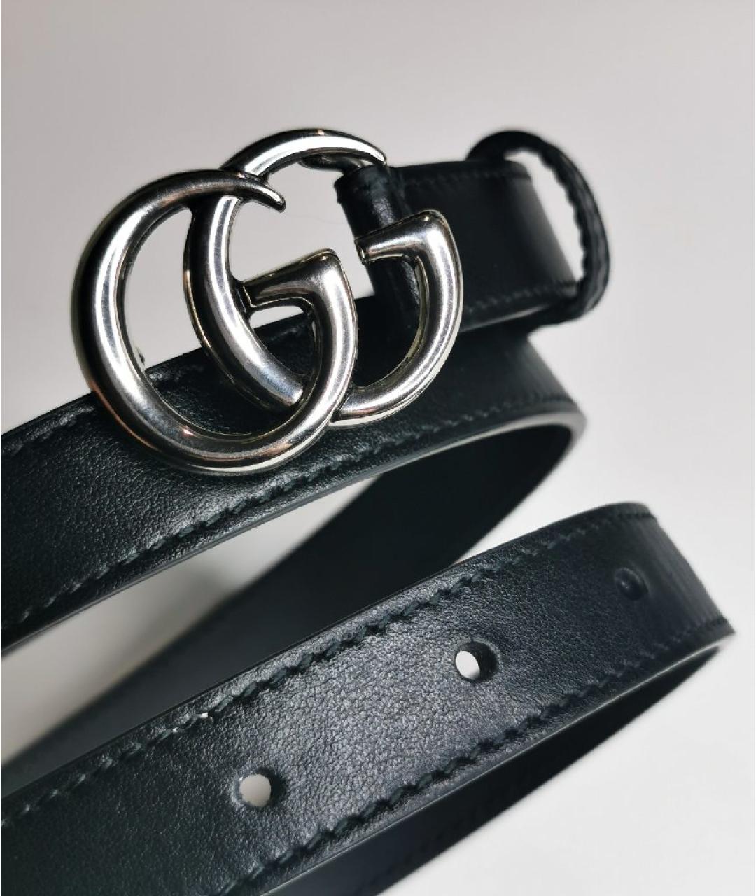 GUCCI Черный кожаный ремень, фото 6