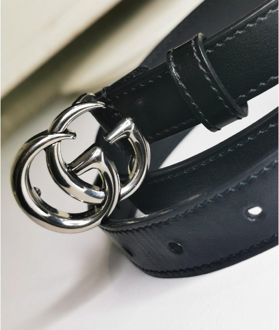 GUCCI Черный кожаный ремень, фото 7