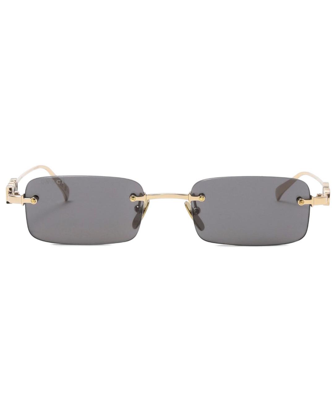 GUCCI Серые металлические солнцезащитные очки, фото 1