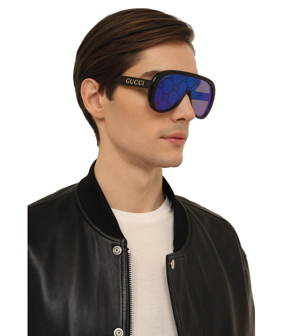 GUCCI Фиолетовые пластиковые солнцезащитные очки, фото 3