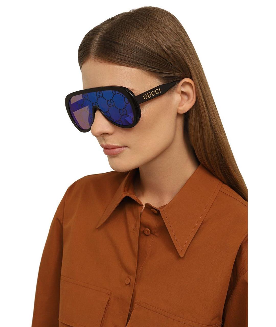 GUCCI Фиолетовые пластиковые солнцезащитные очки, фото 2