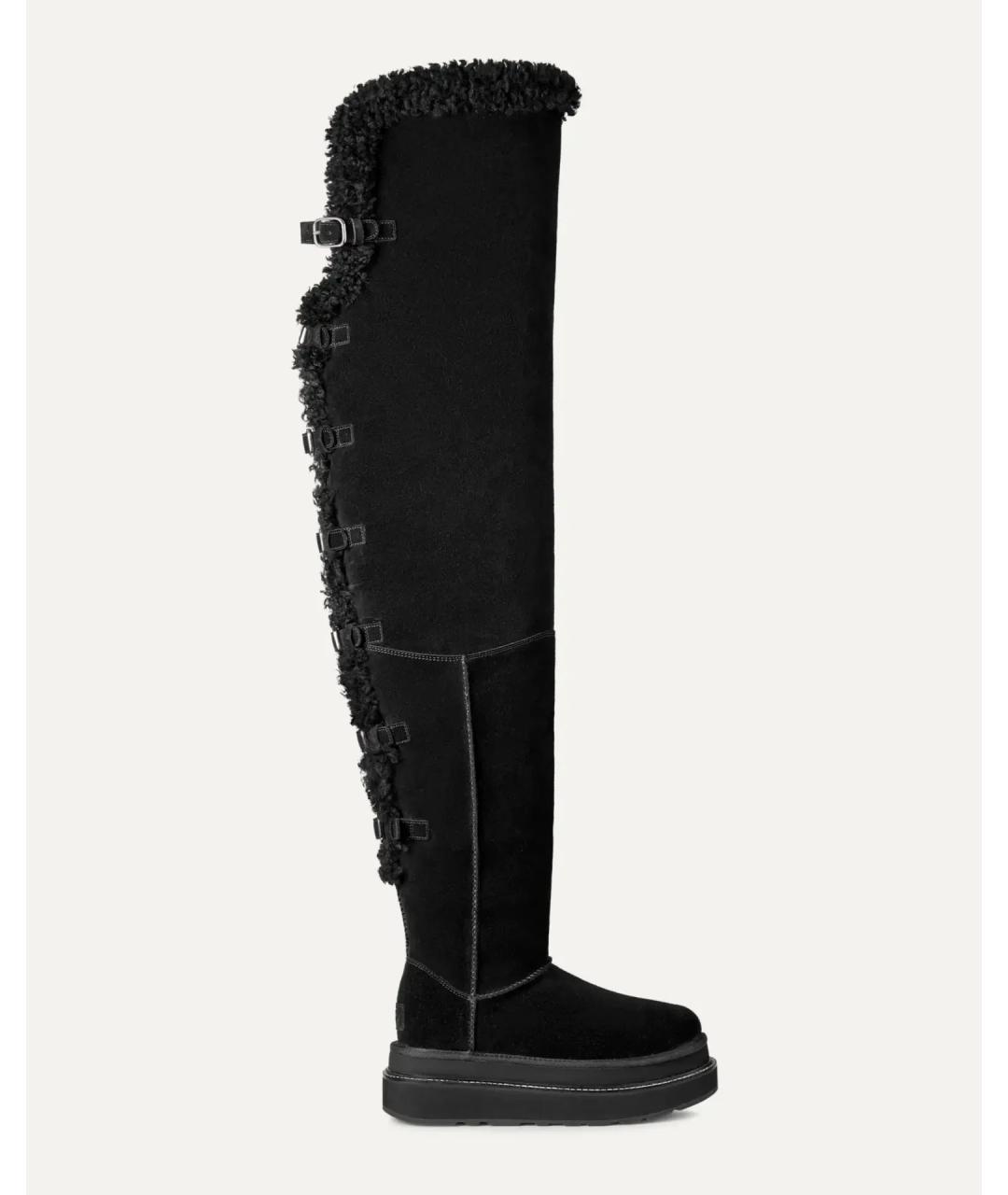 SACAI Черные кожаные ботфорты, фото 8