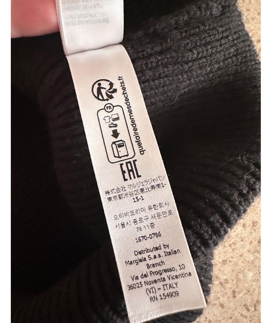 MM6 MAISON MARGIELA Черная шерстяная шапка, фото 3