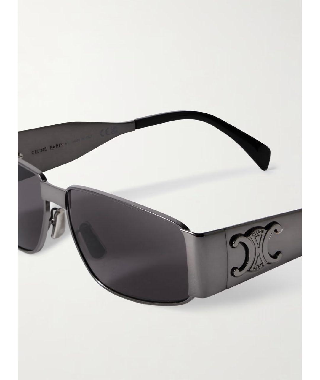 CELINE Антрацитовые солнцезащитные очки, фото 3