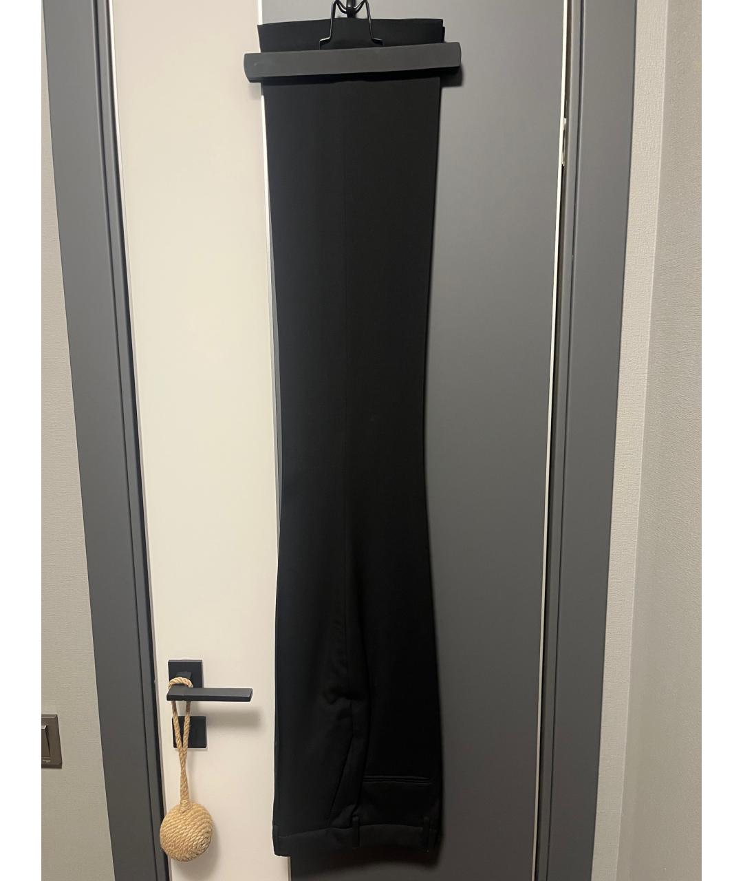 SAINT LAURENT Черные шерстяные прямые брюки, фото 6