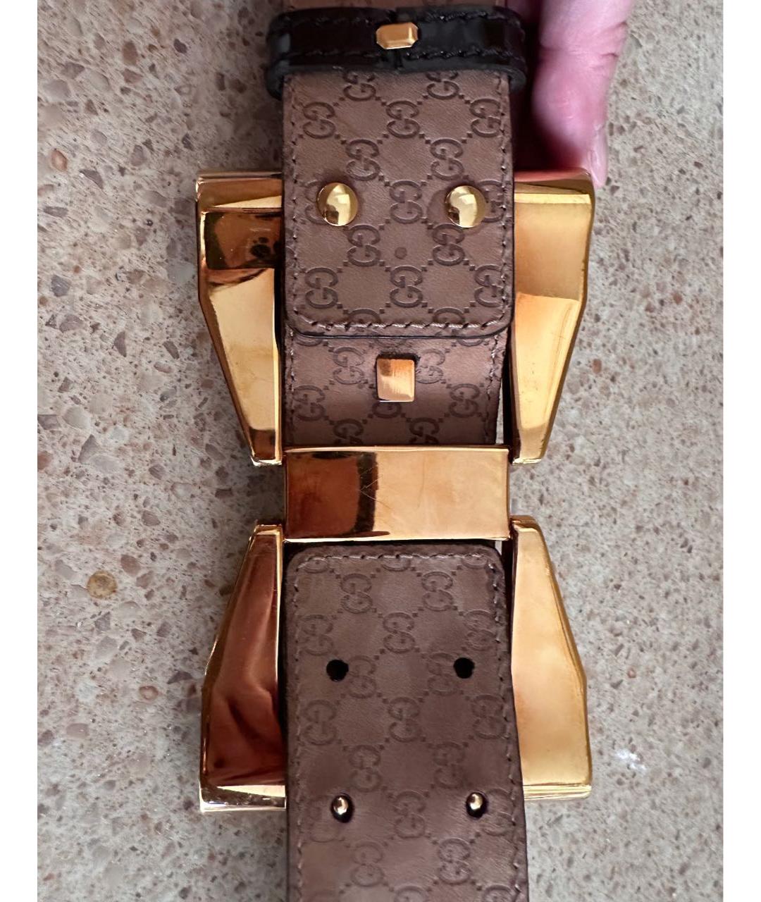 GUCCI Коричневый кожаный ремень, фото 7
