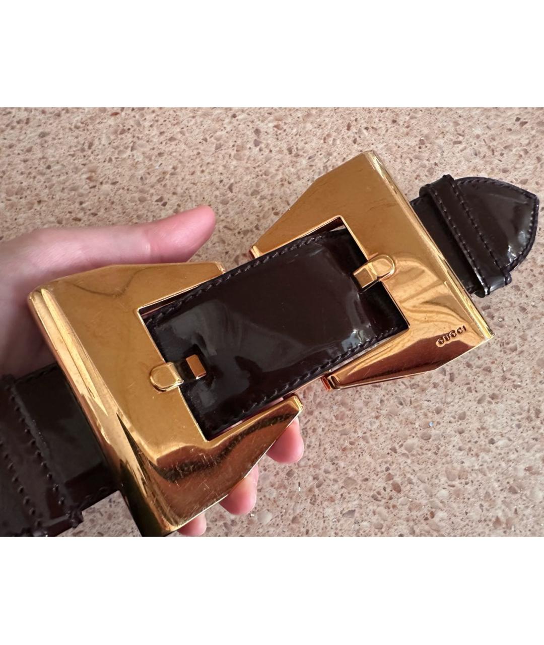 GUCCI Коричневый кожаный ремень, фото 3