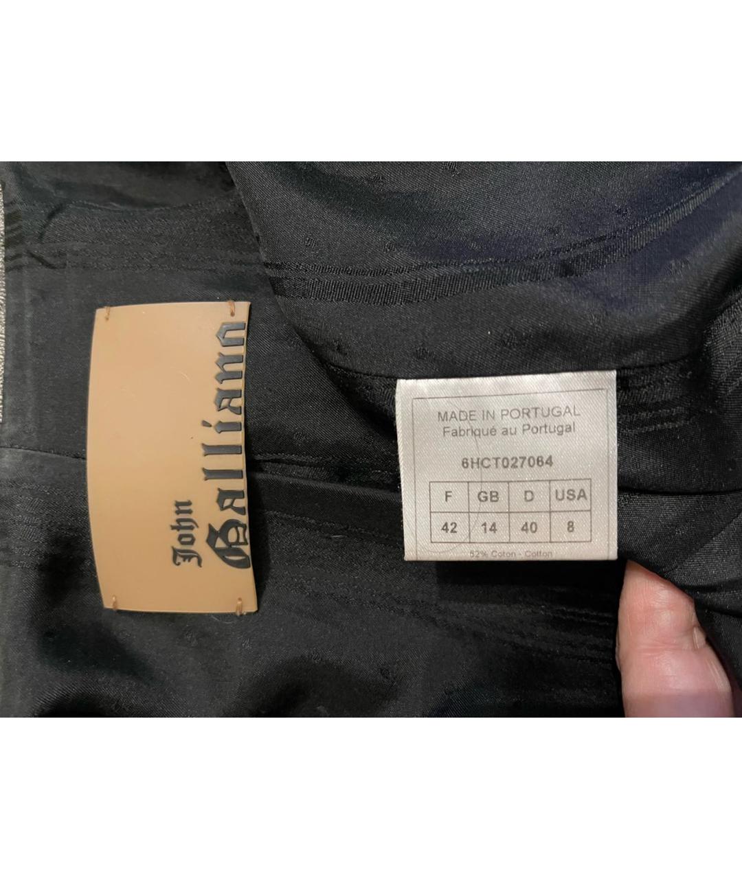 JOHN GALLIANO Антрацитовый жакет/пиджак, фото 7