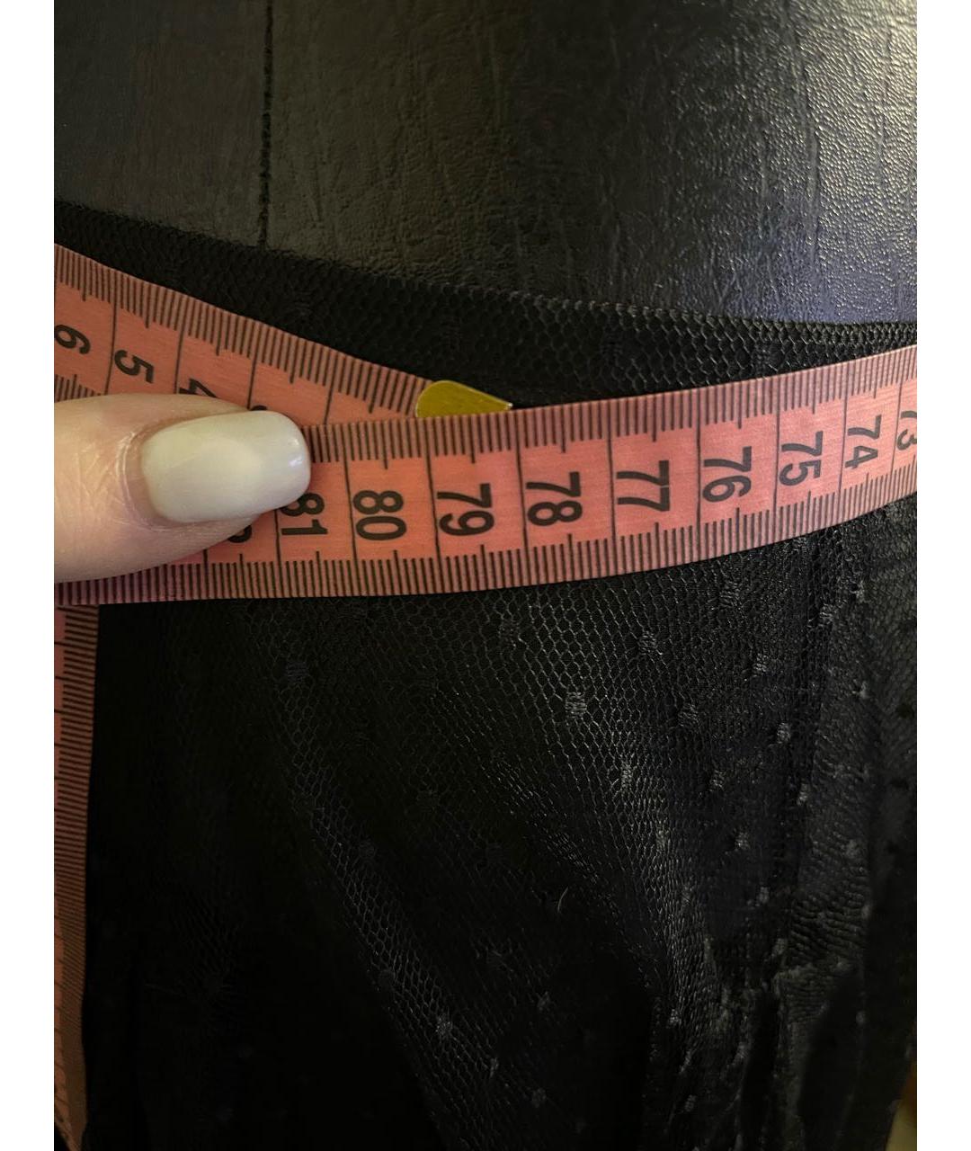 MAX MARA Черная сетчатая юбка миди, фото 5