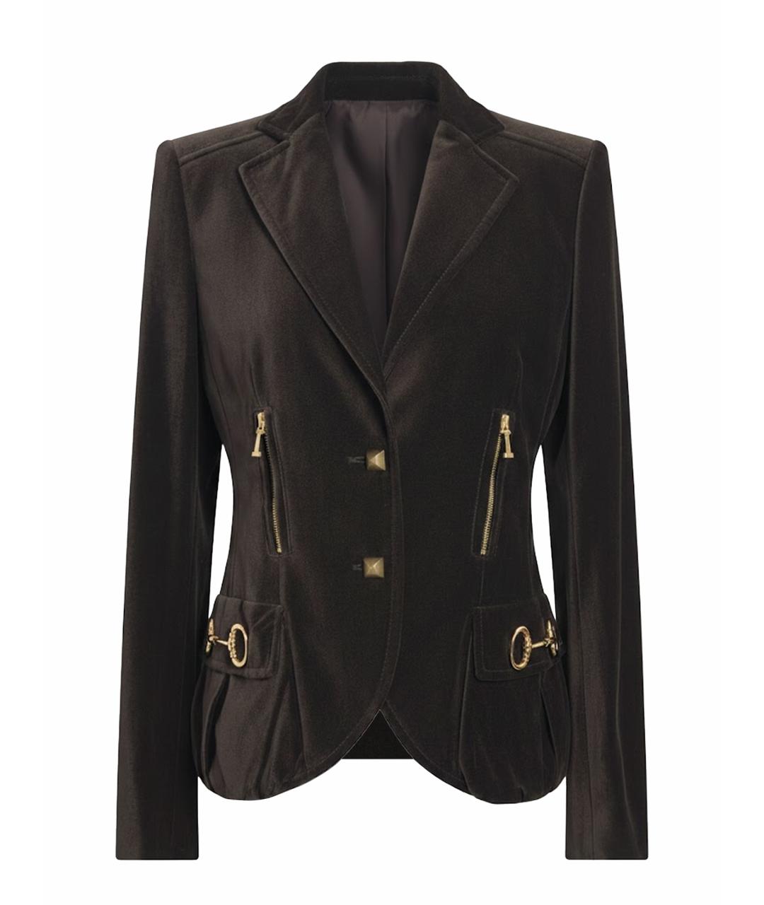 ICEBERG Коричневый велюровый жакет/пиджак, фото 1