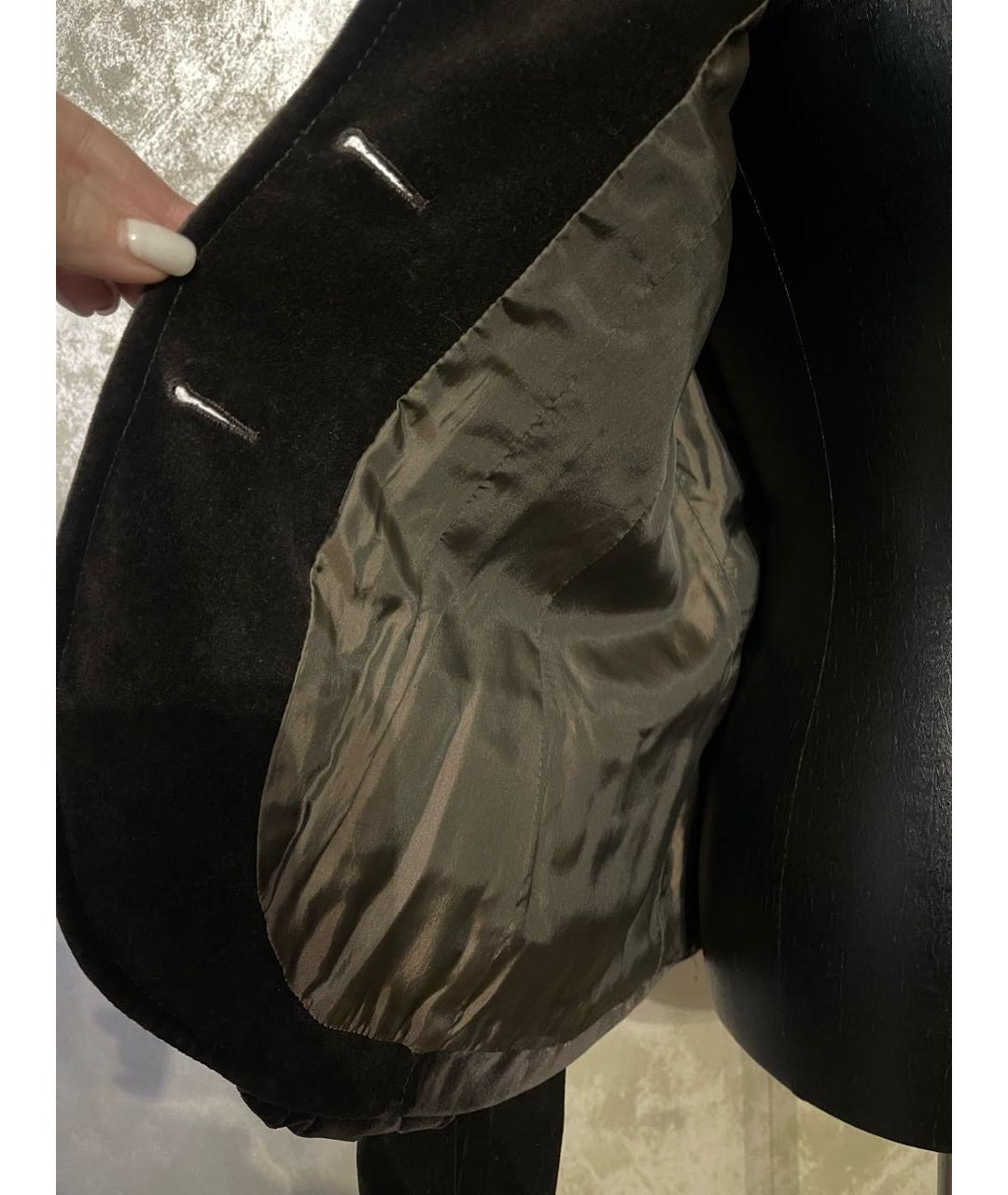 ICEBERG Коричневый велюровый жакет/пиджак, фото 5