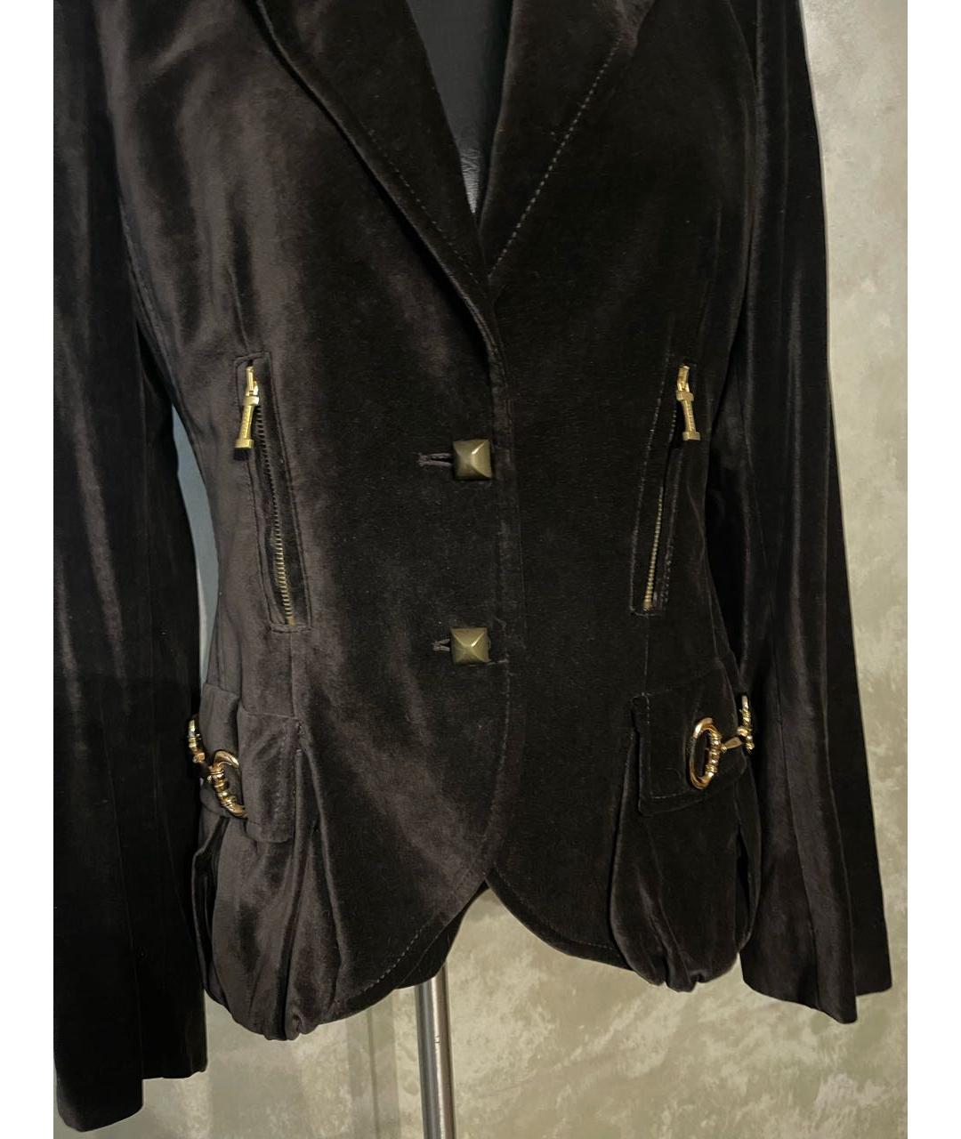 ICEBERG Коричневый велюровый жакет/пиджак, фото 3