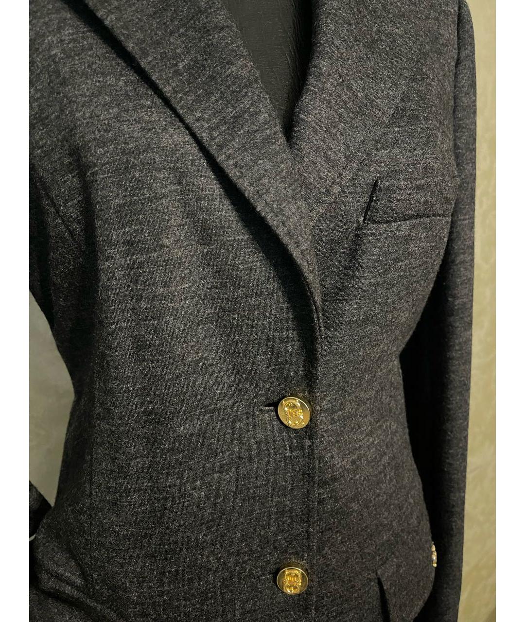ROBERTO CAVALLI Антрацитовое хлопковое пальто, фото 3