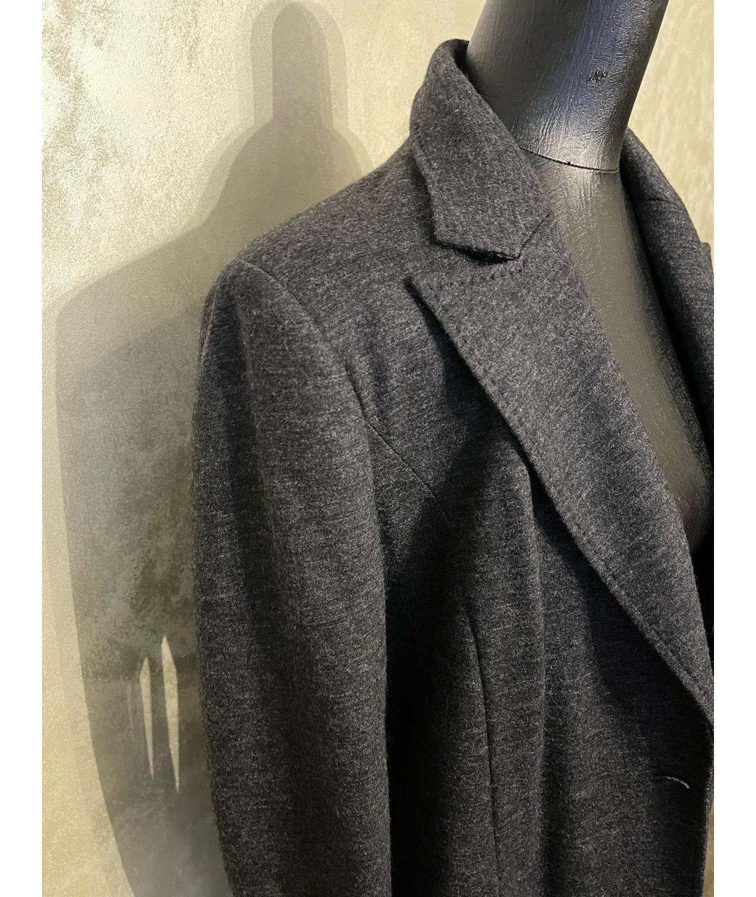 ROBERTO CAVALLI Антрацитовое хлопковое пальто, фото 6