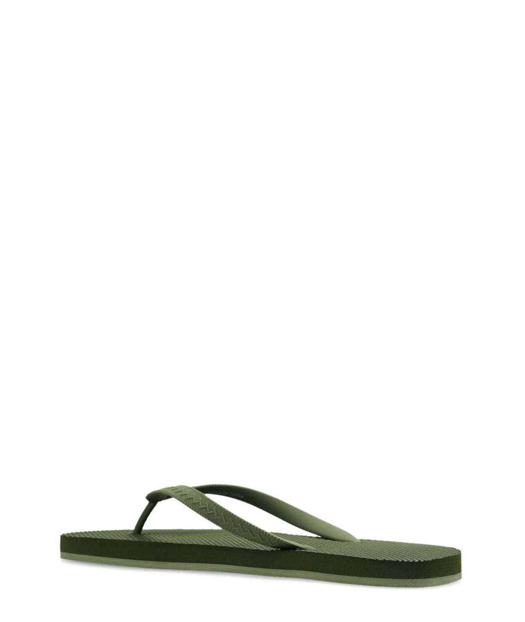 DSQUARED2 Зеленые резиновые шлепанцы, фото 3