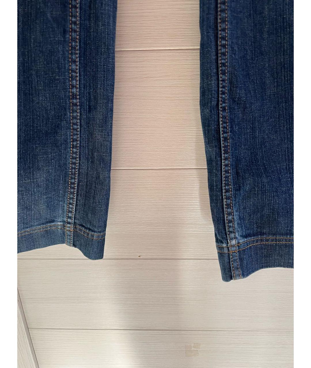 LOUIS VUITTON Синие хлопковые джинсы клеш, фото 4