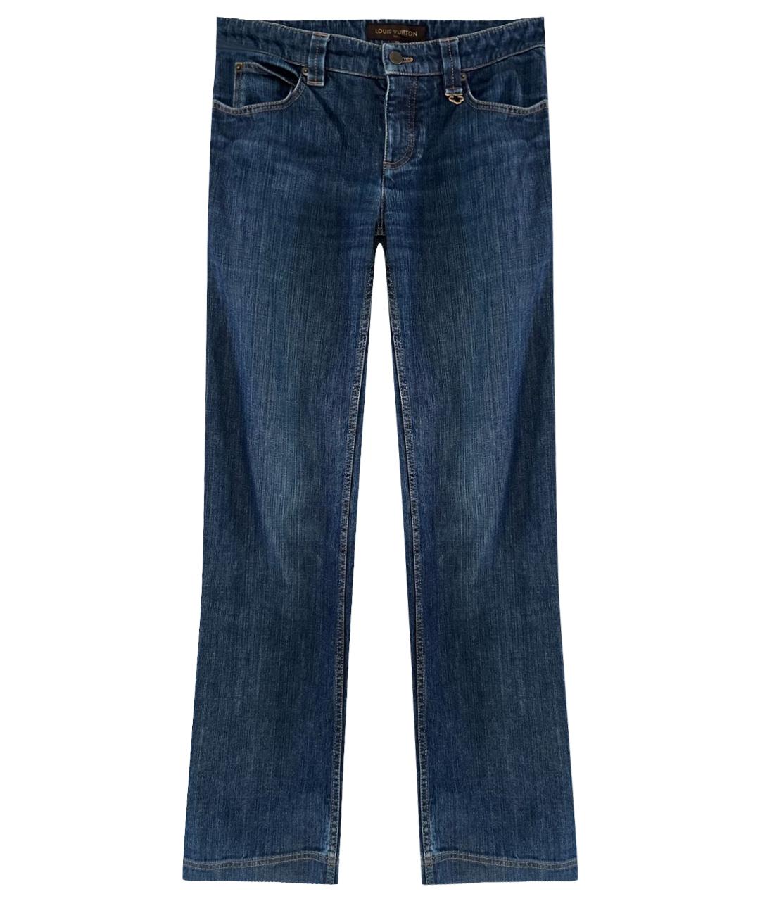 LOUIS VUITTON Синие хлопковые джинсы клеш, фото 1