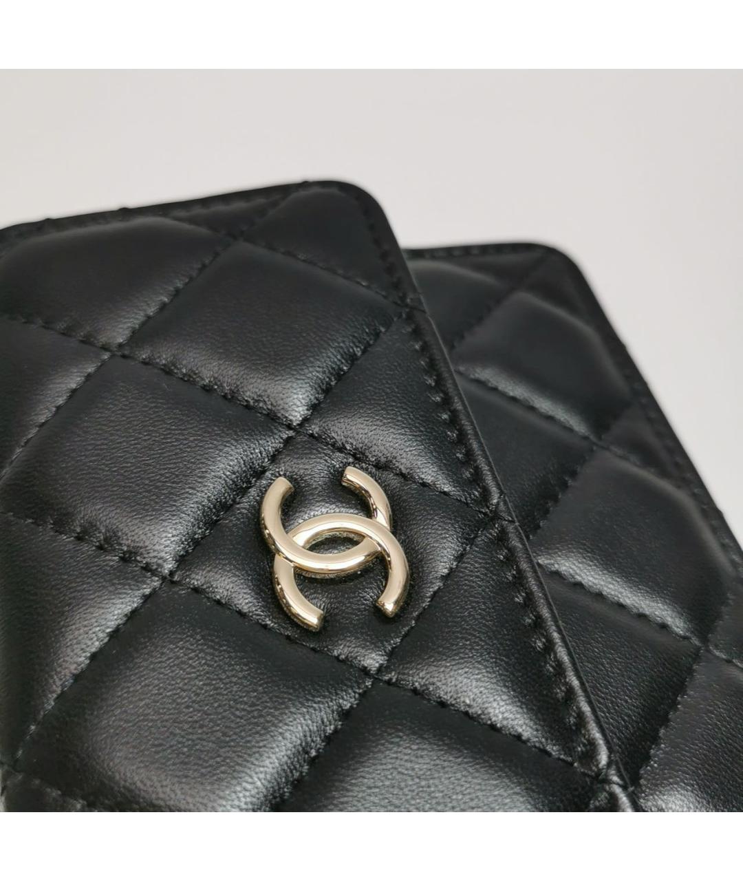 CHANEL Черная кожаная сумка через плечо, фото 8