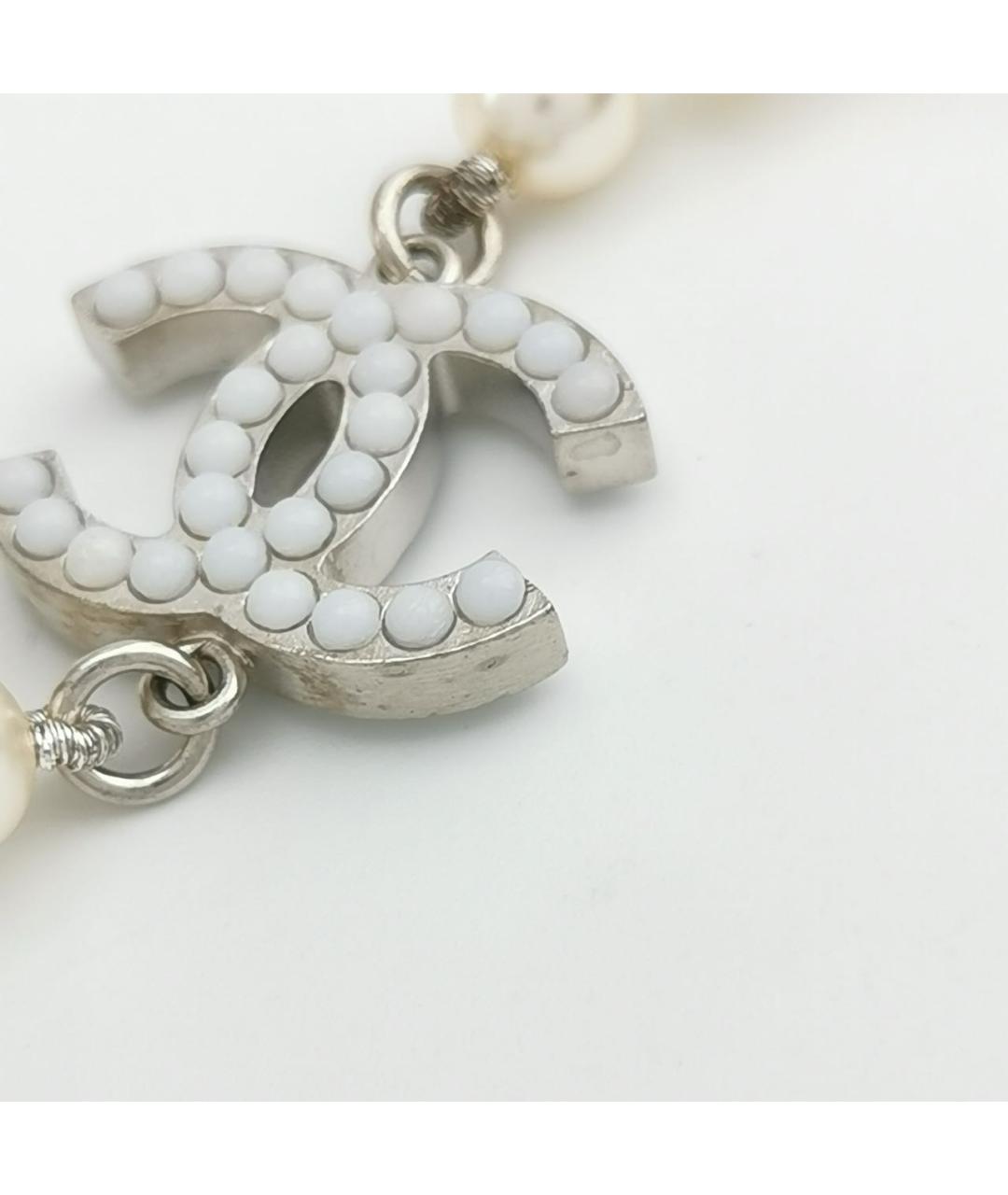 CHANEL Белое жемчужное колье, фото 8