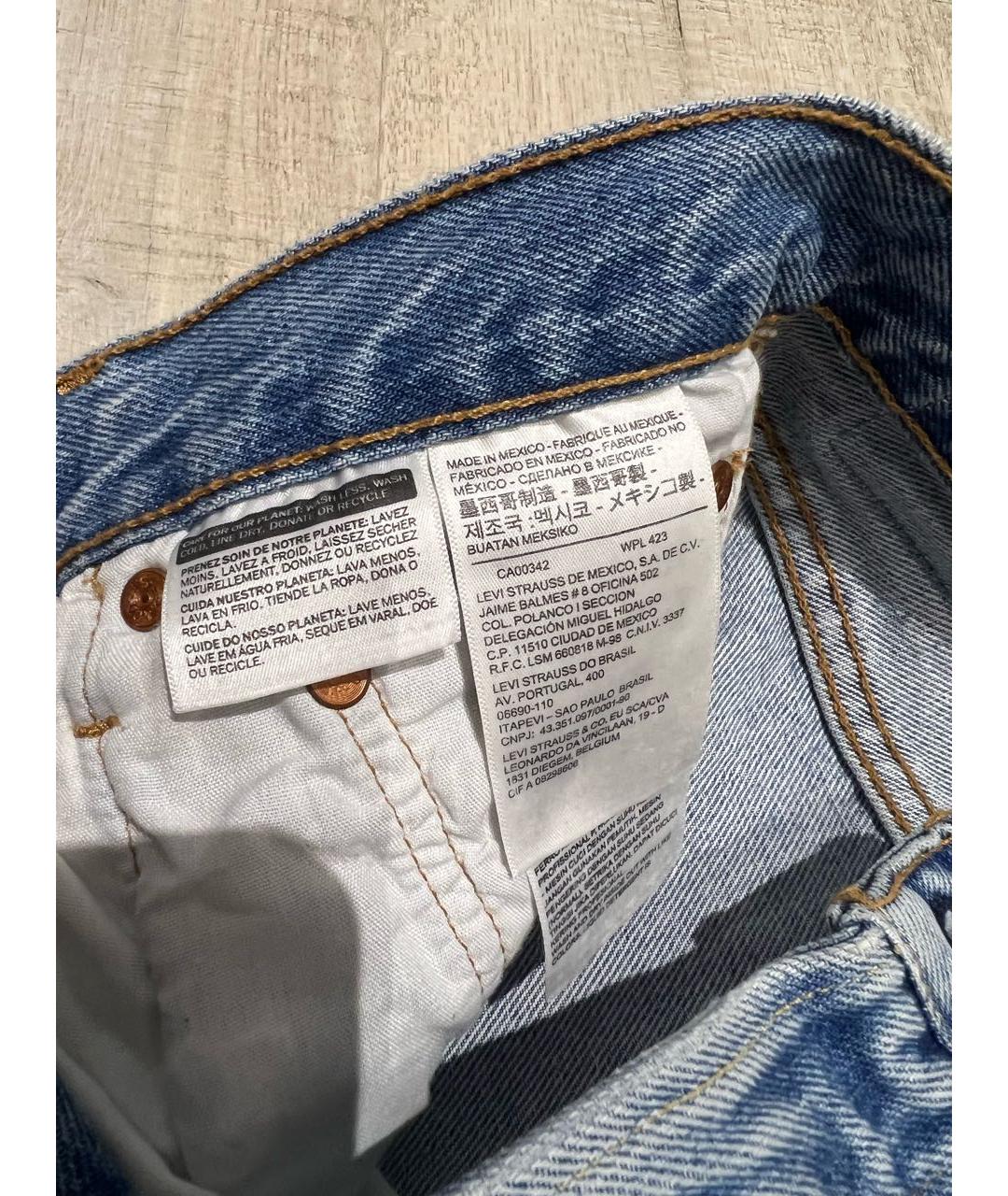 LEVI'S Синие прямые джинсы, фото 5