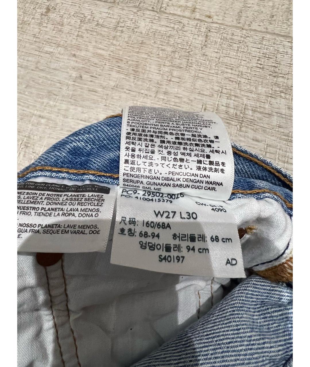 LEVI'S Синие прямые джинсы, фото 4