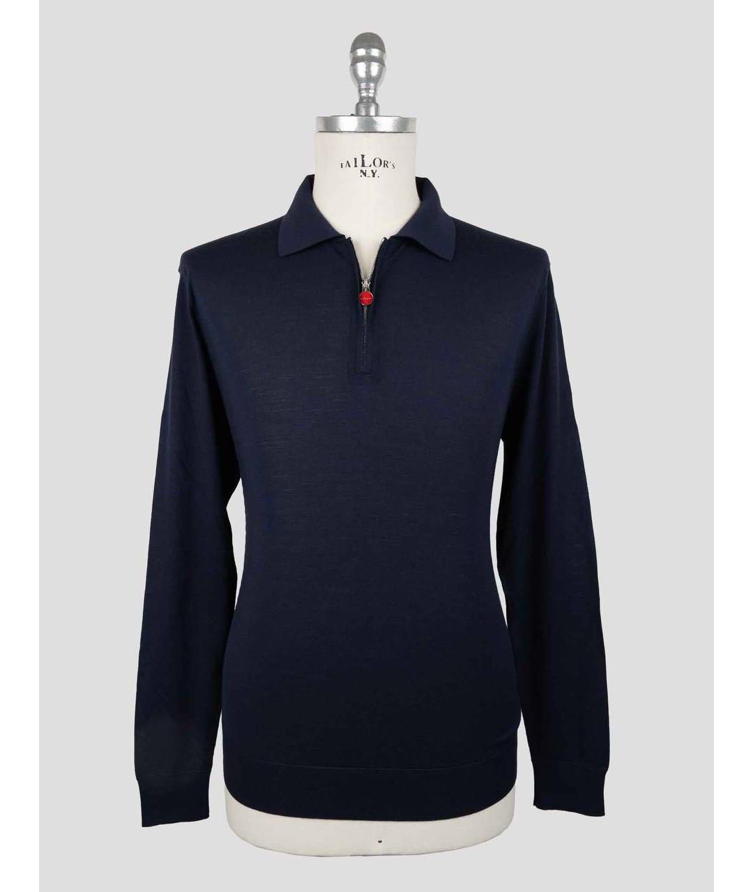 KITON Темно-синий шерстяной джемпер / свитер, фото 5