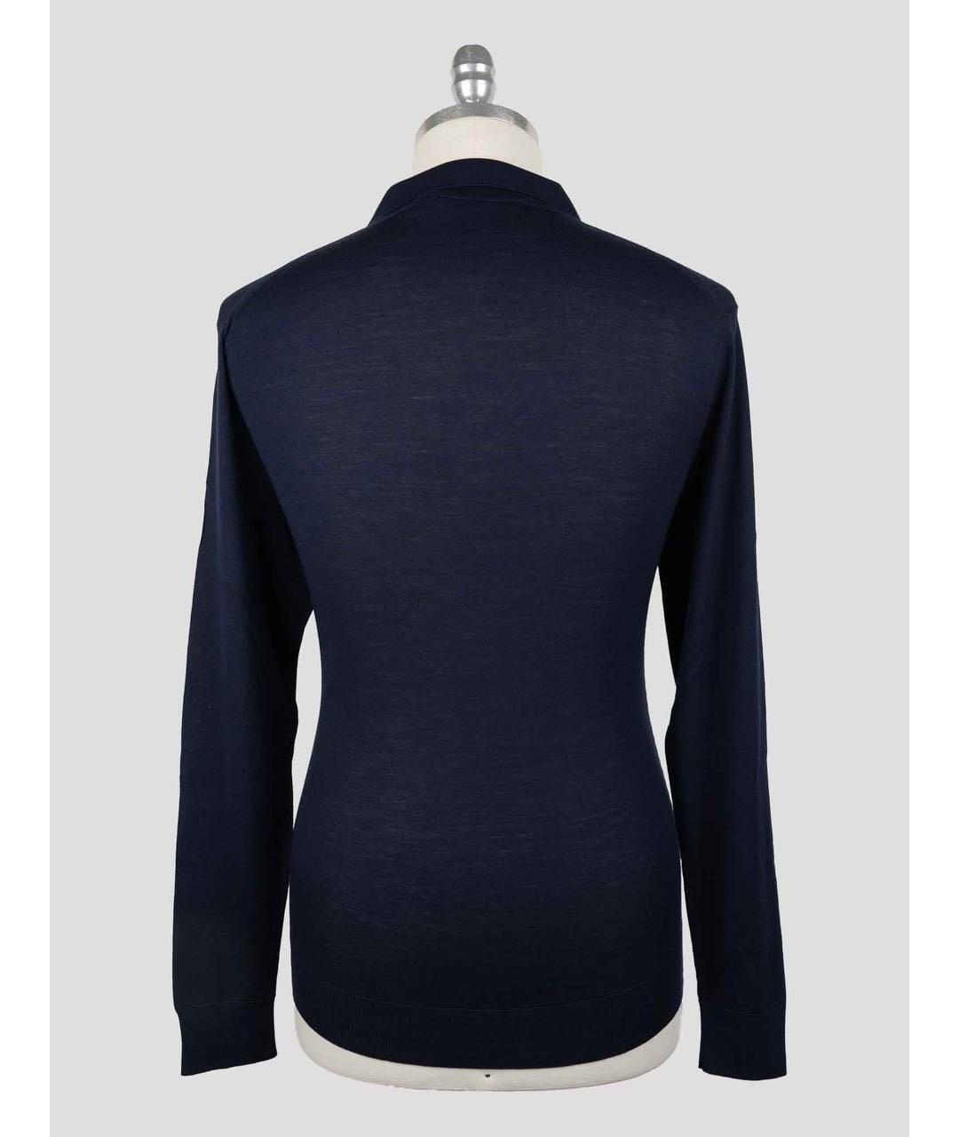 KITON Темно-синий шерстяной джемпер / свитер, фото 4
