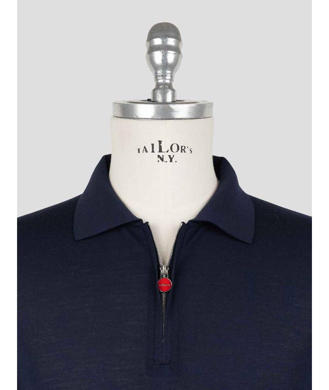 KITON Темно-синий шерстяной джемпер / свитер, фото 3