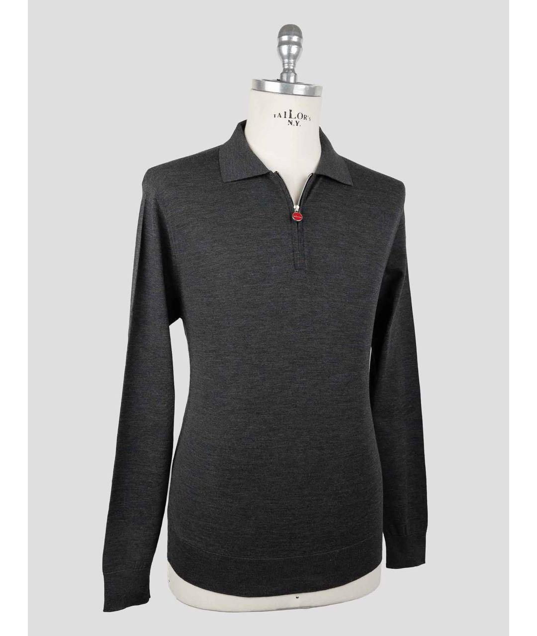 KITON Антрацитовый шерстяной джемпер / свитер, фото 2