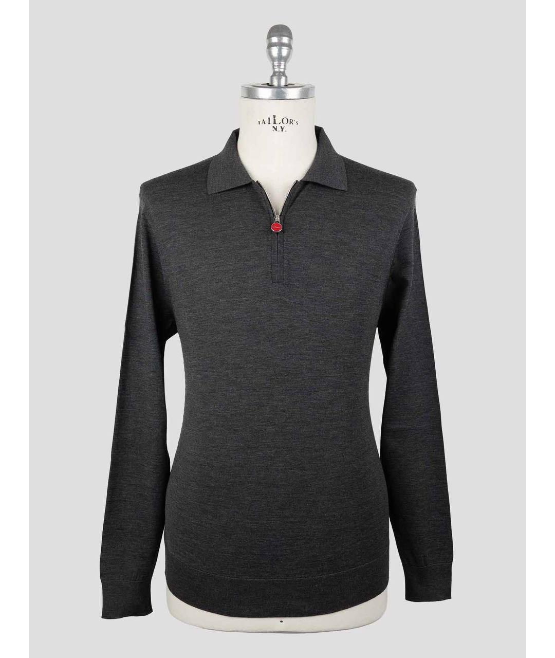 KITON Антрацитовый шерстяной джемпер / свитер, фото 5