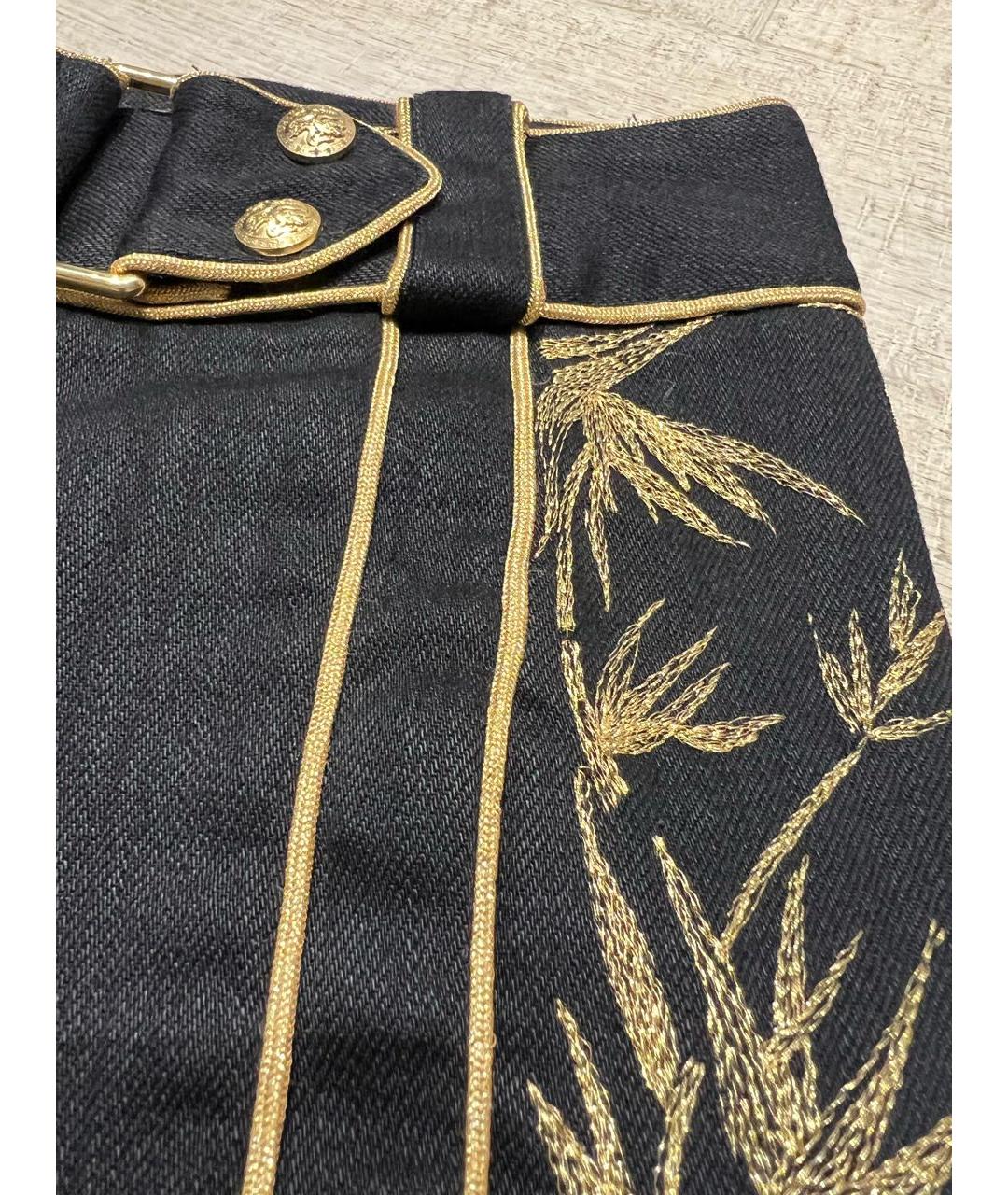 BALMAIN Черные хлопковые брюки узкие, фото 4