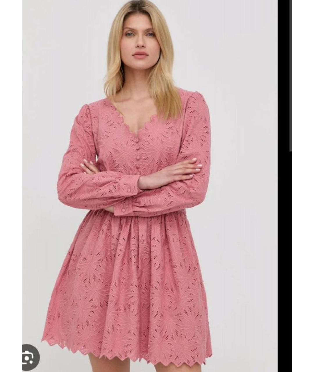 MICHAEL KORS Коралловое хлопковое повседневное платье, фото 5