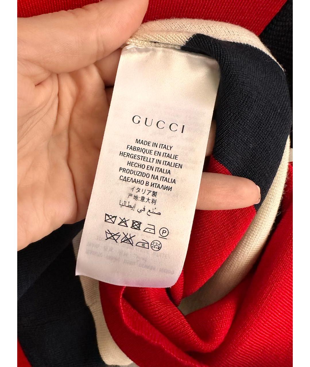 GUCCI Красный шерстяной джемпер / свитер, фото 3