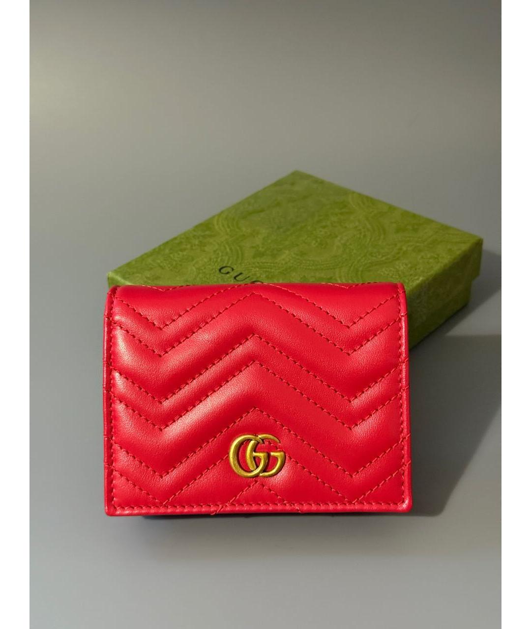 GUCCI Красный кожаный кошелек, фото 8
