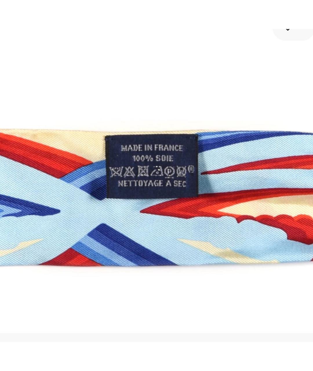 HERMES Мульти шелковый платок, фото 4