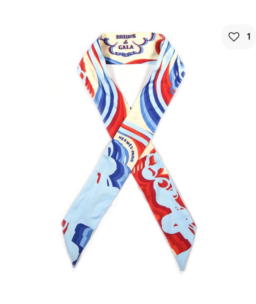 HERMES Мульти шелковый платок, фото 6