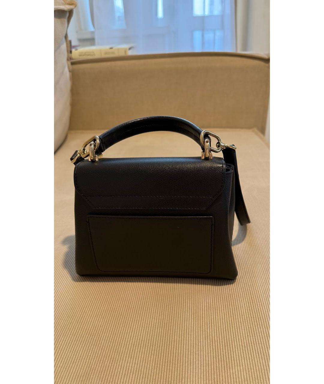 FURLA Черная кожаная сумка с короткими ручками, фото 2