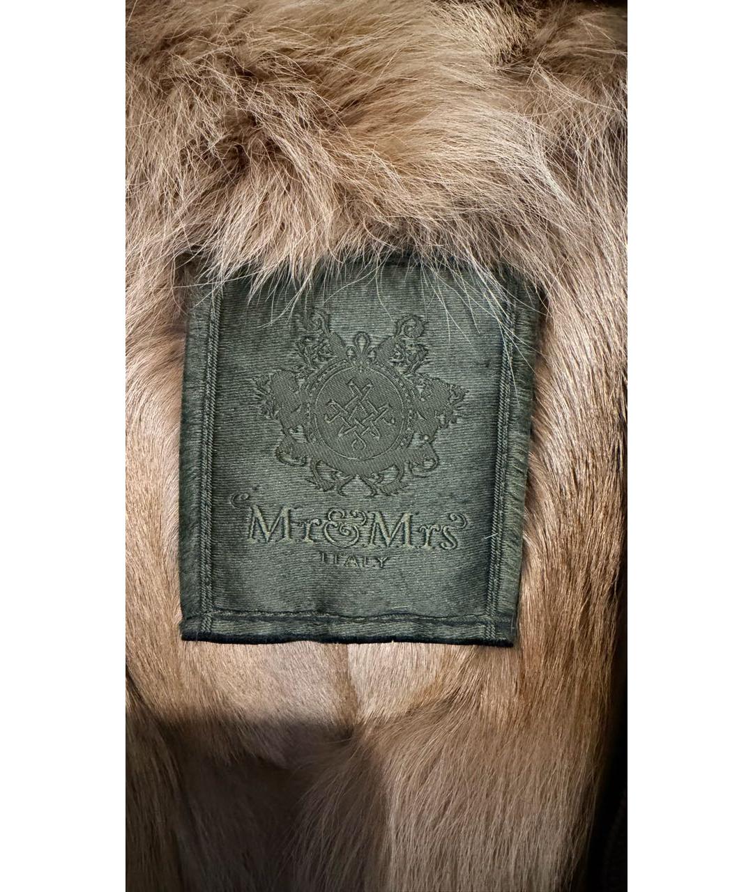 MR & MRS ITALY Коричневая меховая парка, фото 3
