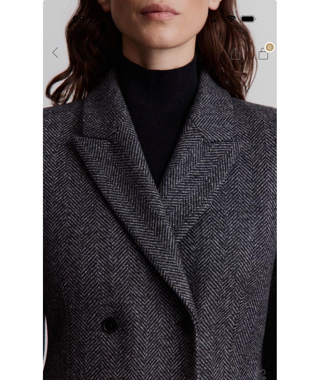 12 STOREEZ Серое шерстяное пальто, фото 4