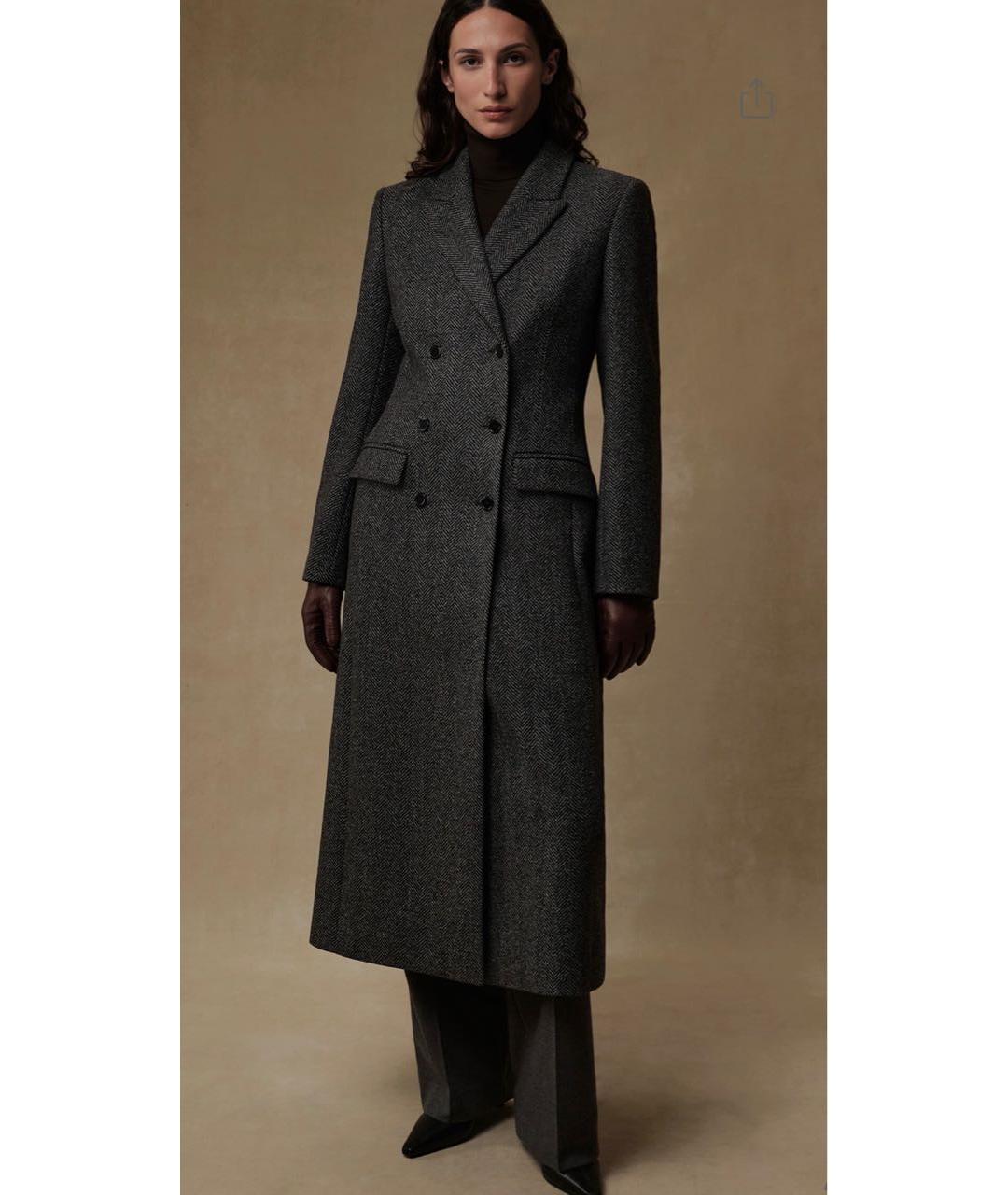 12 STOREEZ Серое шерстяное пальто, фото 5