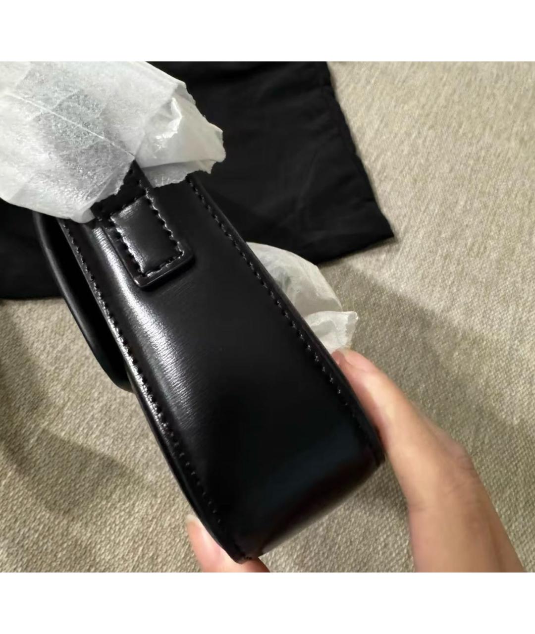 CELINE Черная кожаная сумка через плечо, фото 5