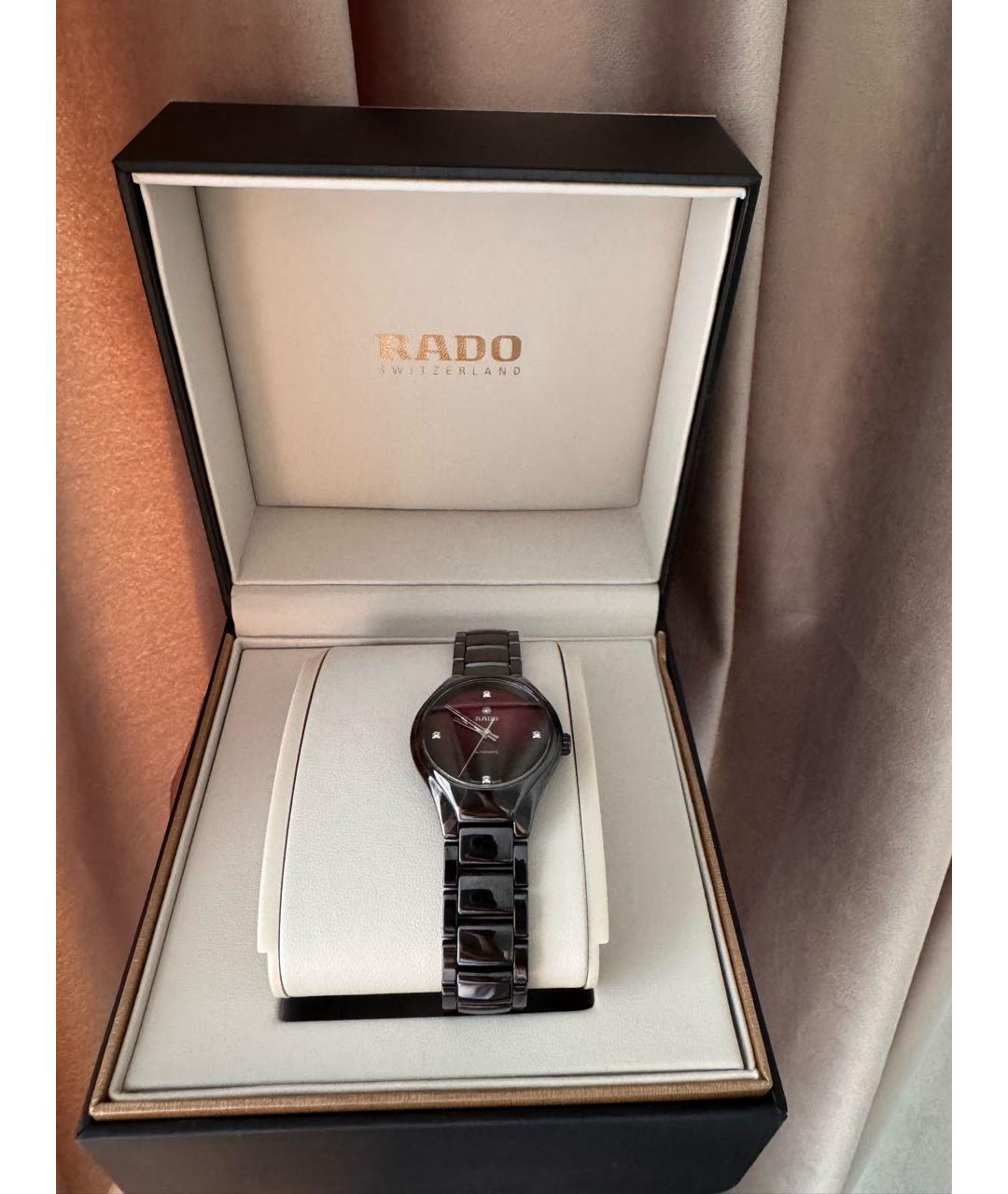 RADO Черные керамические часы, фото 4