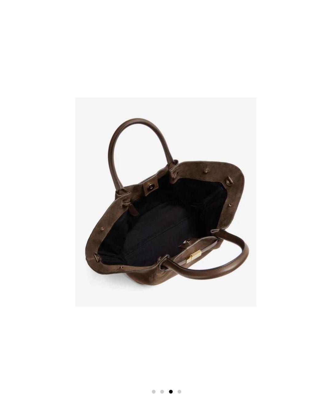 DEMELLIER Коричневая замшевая сумка с короткими ручками, фото 3