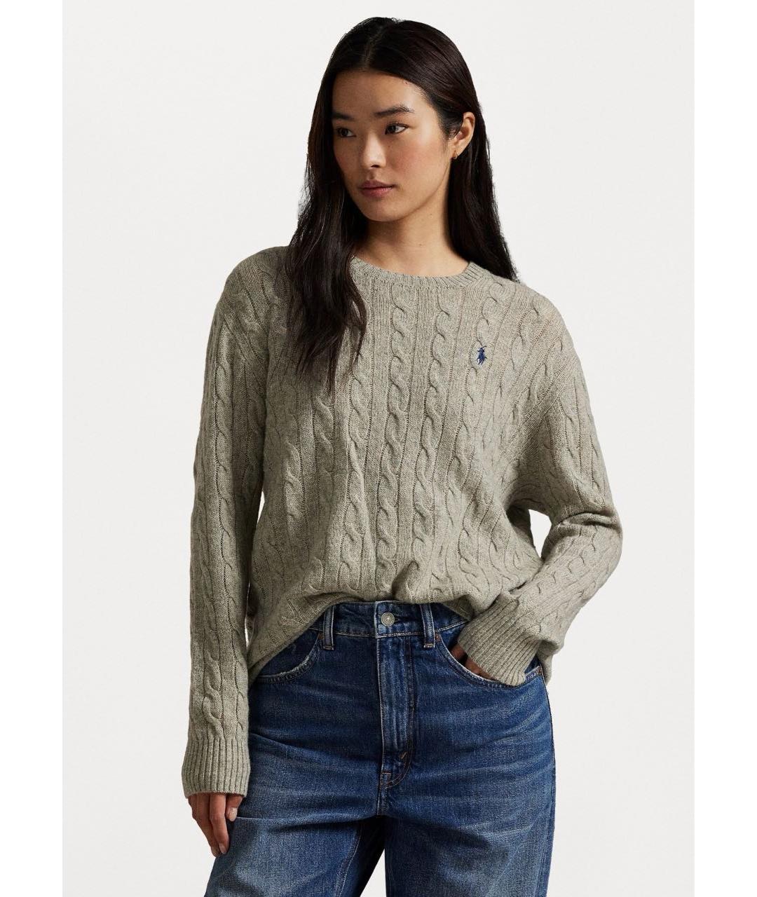 POLO RALPH LAUREN Серый шерстяной джемпер / свитер, фото 4