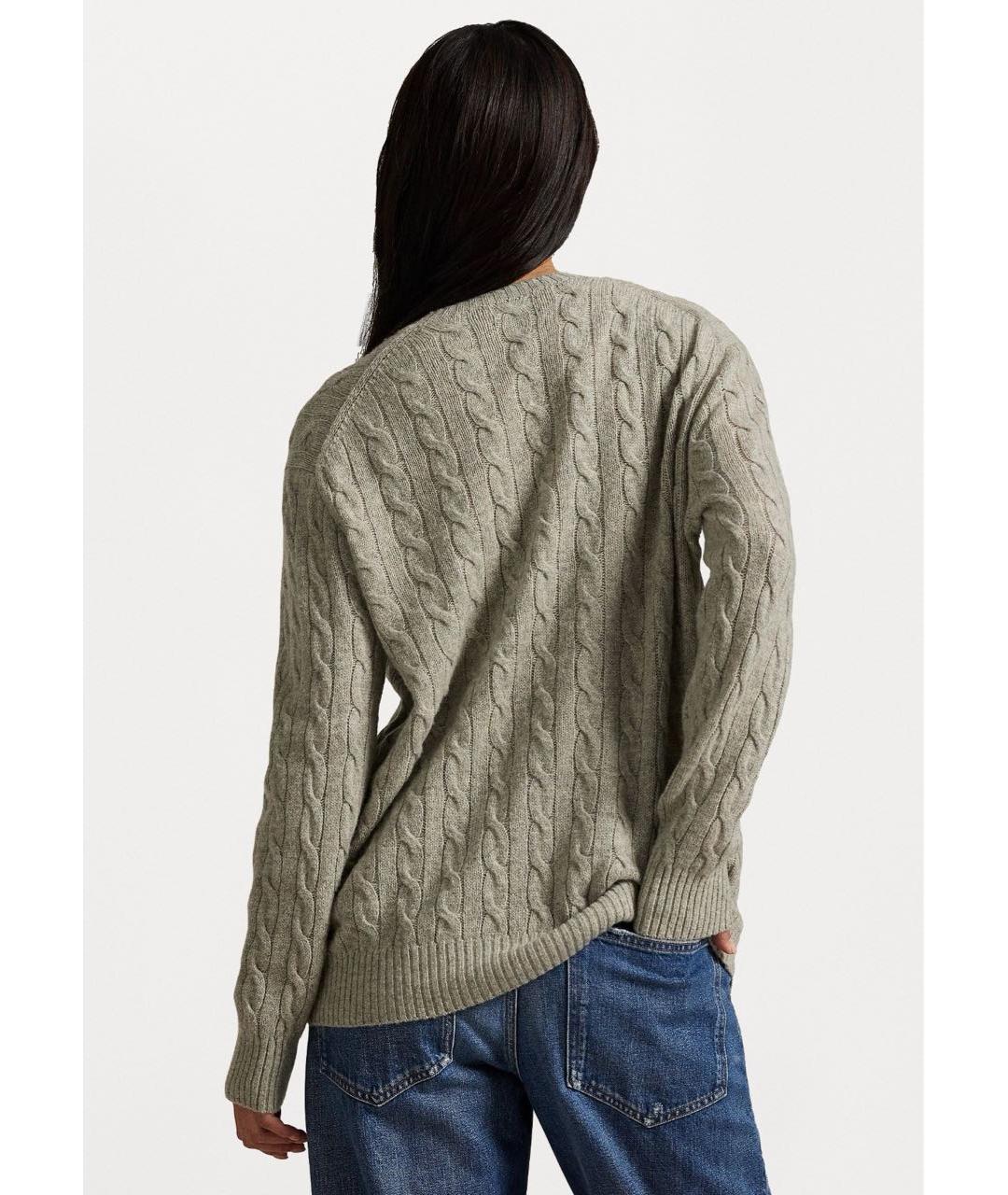 POLO RALPH LAUREN Серый шерстяной джемпер / свитер, фото 2