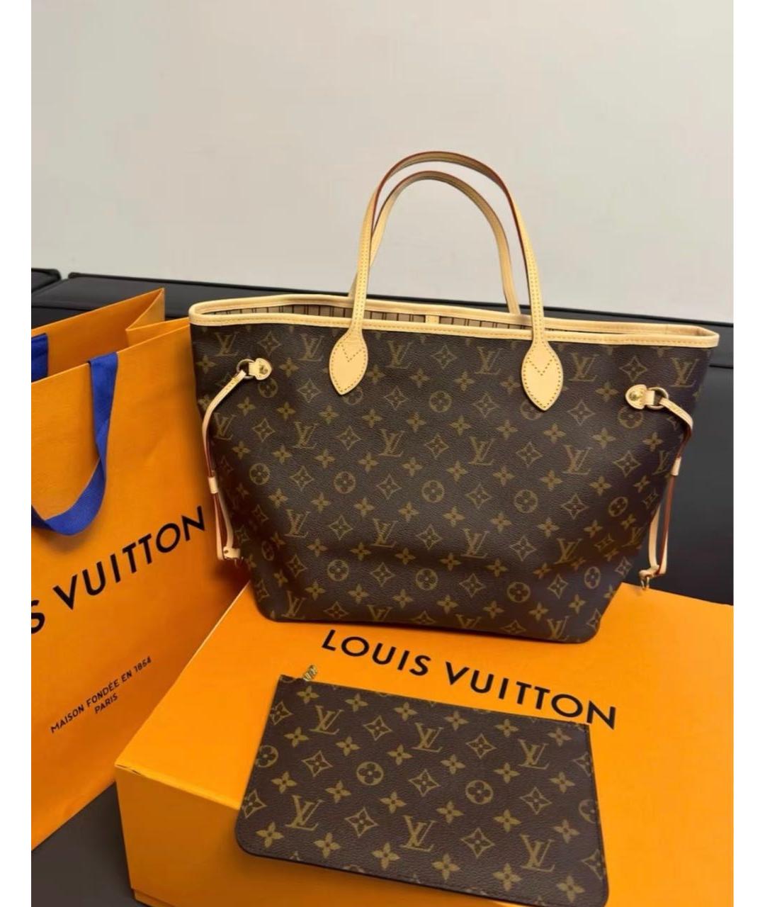 LOUIS VUITTON Коричневая сумка тоут, фото 3
