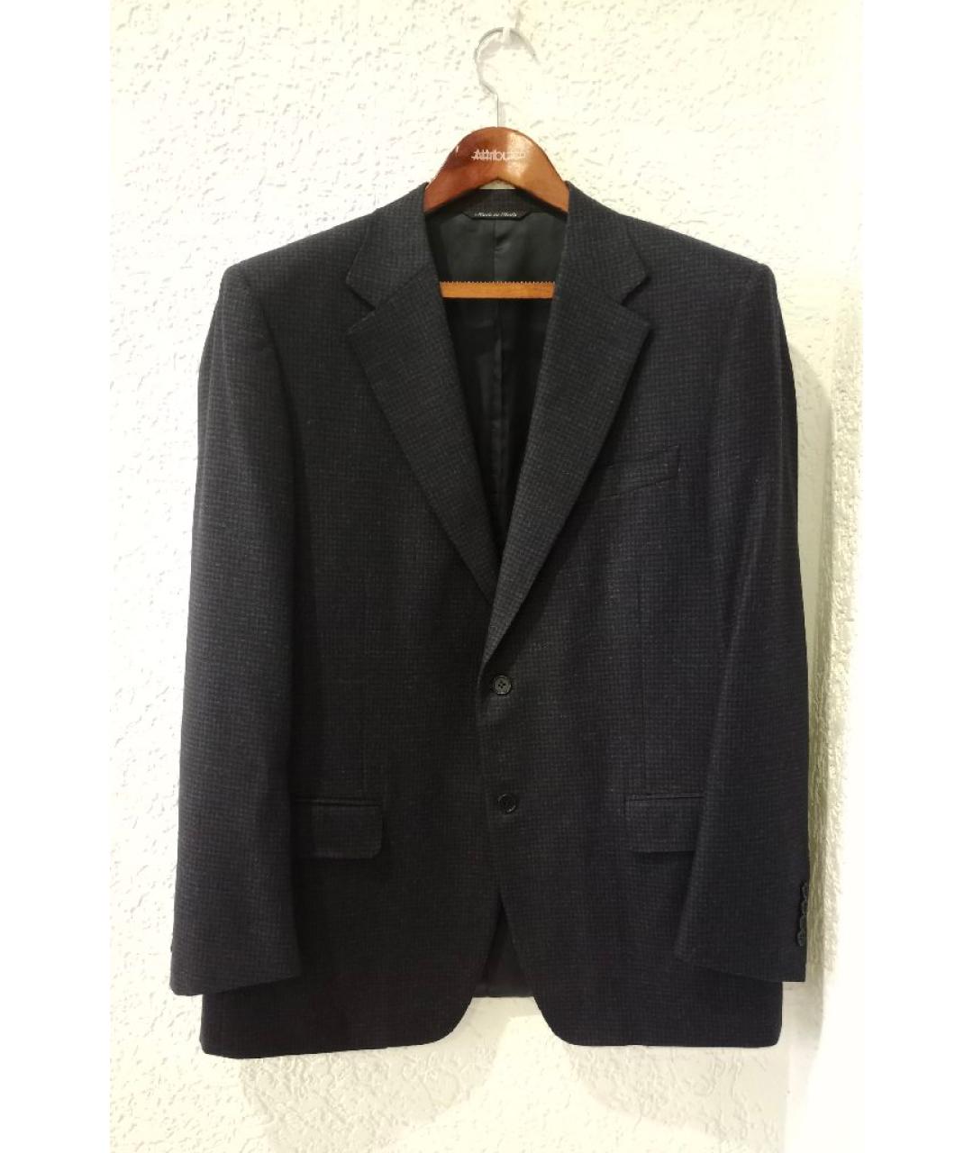 CANALI Темно-синий шерстяной пиджак, фото 10