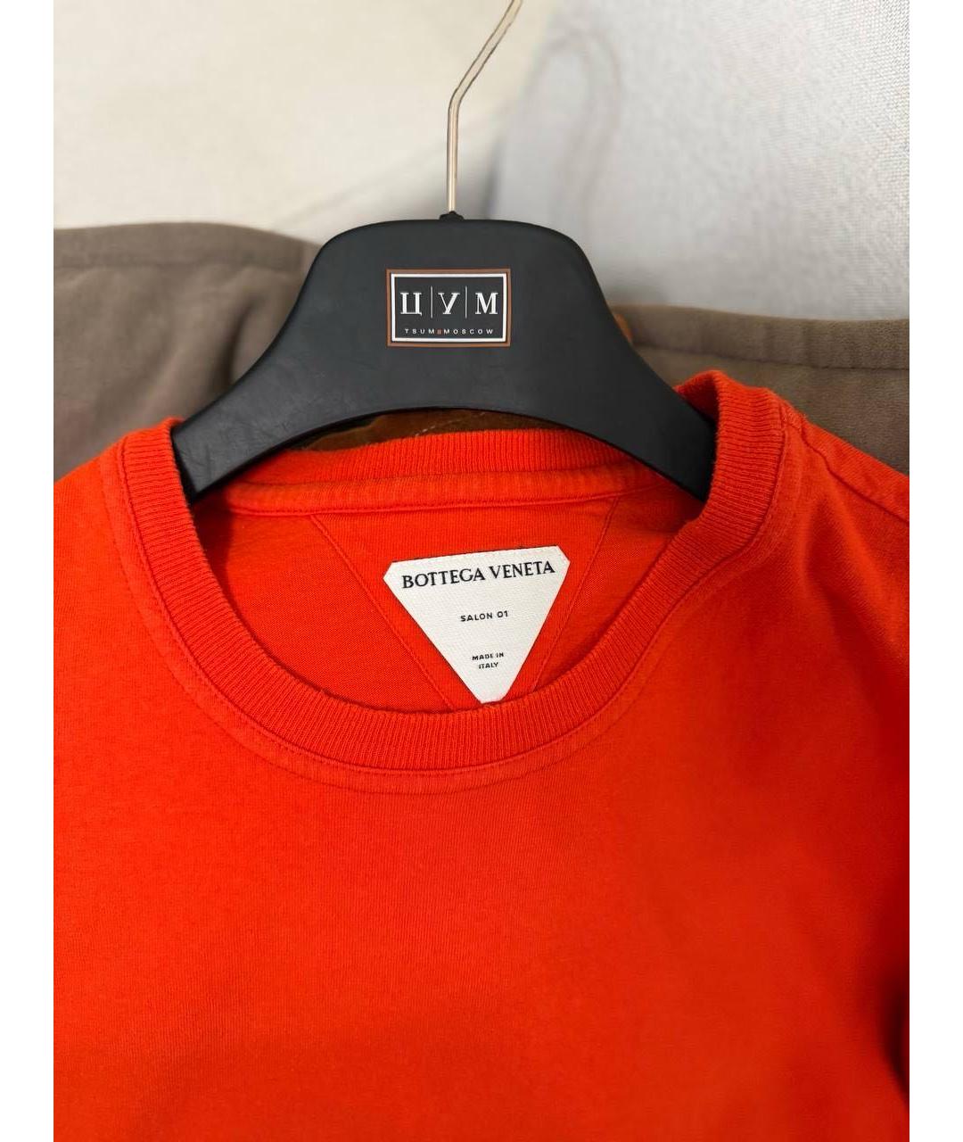 BOTTEGA VENETA Красная хлопковая футболка, фото 3