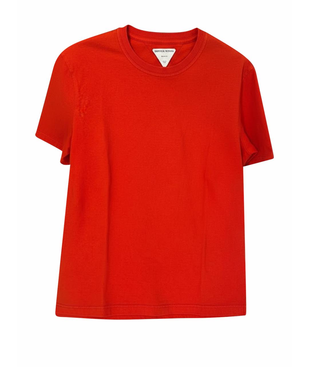 BOTTEGA VENETA Красная хлопковая футболка, фото 1