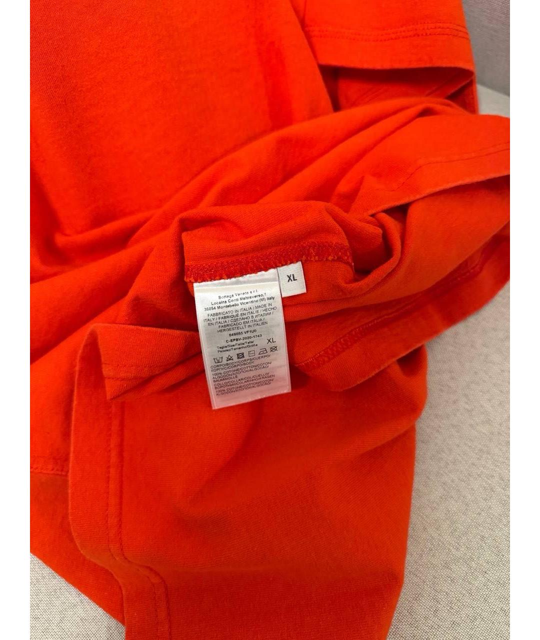 BOTTEGA VENETA Красная хлопковая футболка, фото 4